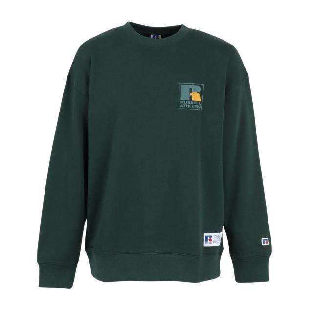 ラッセル(RUSSELL)C100 ワンポイント ロゴ クルーネック スウェットシャツ RBM25F0008 DGRN(Men…