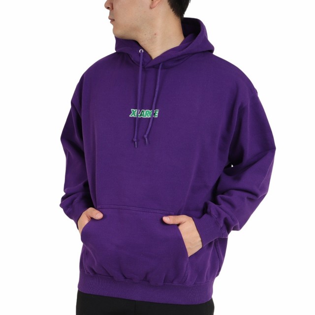 エクストララージ(XLARGE)STANDARD ロゴ プルオーバー フードスウェット 101223012010-PURPLE…