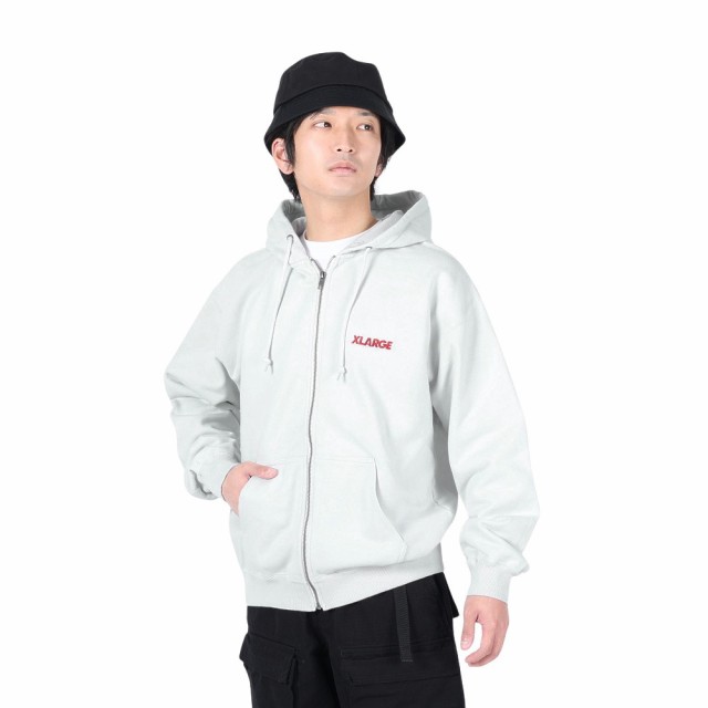 エクストララージ(XLARGE)スタンダードロゴ ジップフーデッドスウェットシャツ 101241012001-GREY(Men…