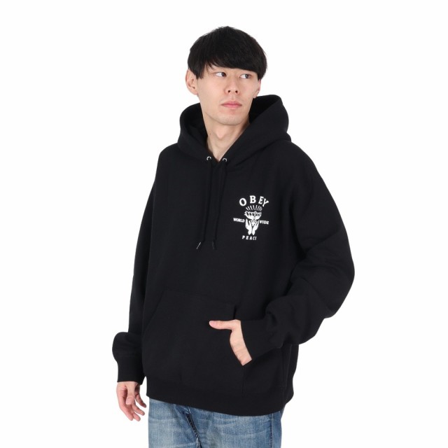 オベイ(OBEY)LOTUS WITH HANDS フード スウェット 112843974BLK(Men’s)