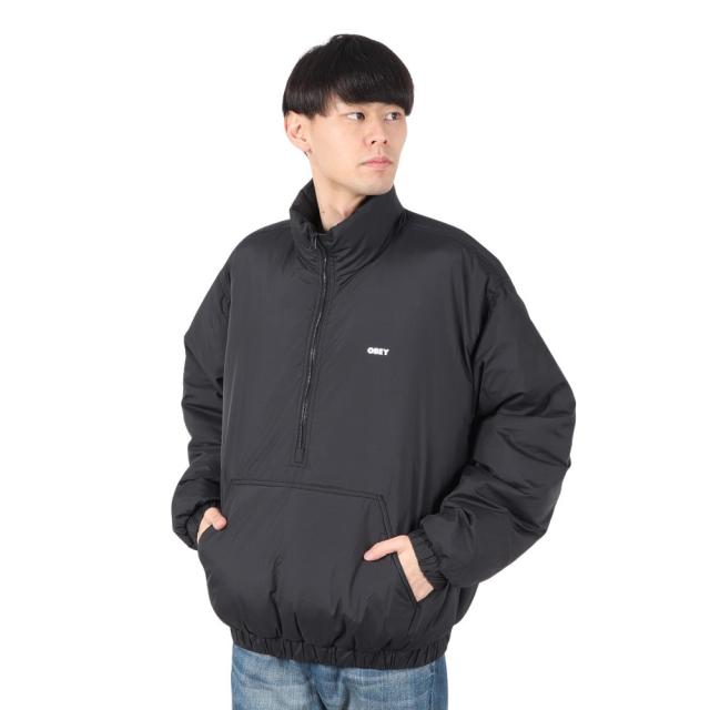 オベイ(OBEY)STUDIO モックネック ジャケット ANORAK 121800544BLKO23F(Men’s)