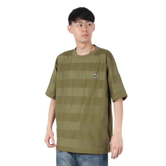 ラコステ(LACOSTE)パイル地切り替え同色ボーダーTシャツ TH048J-99BMY(Men’s)