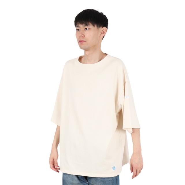 オーシバル(ORCIVAL)ワイドボディ ボートネック ショートスリーブプルオーバー B273 ECRU(Men’s)