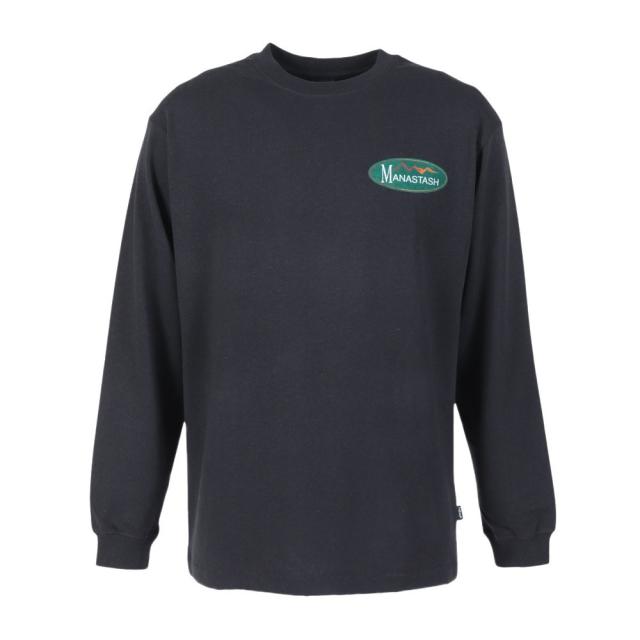 マナスタッシュ(MANASTASH)ヘンプ 長袖Tシャツ オリジナルロゴ 792-5230008 BLK(Men’s)