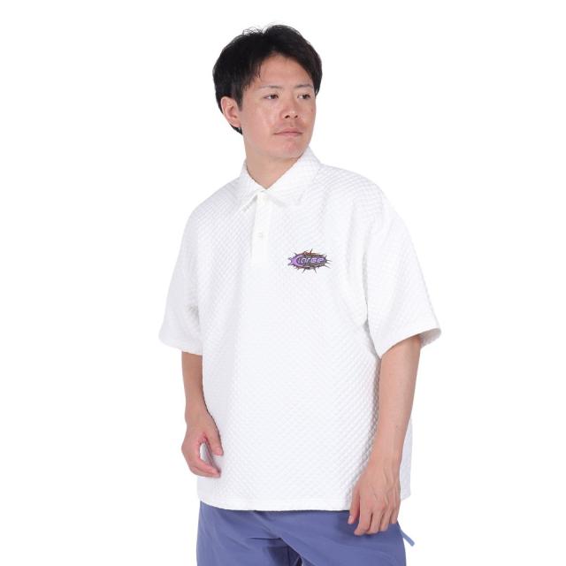 ポロシャツ エクストララージ(XLARGE)BARBED WIRE ポロシャツ 101242013003-WHITE