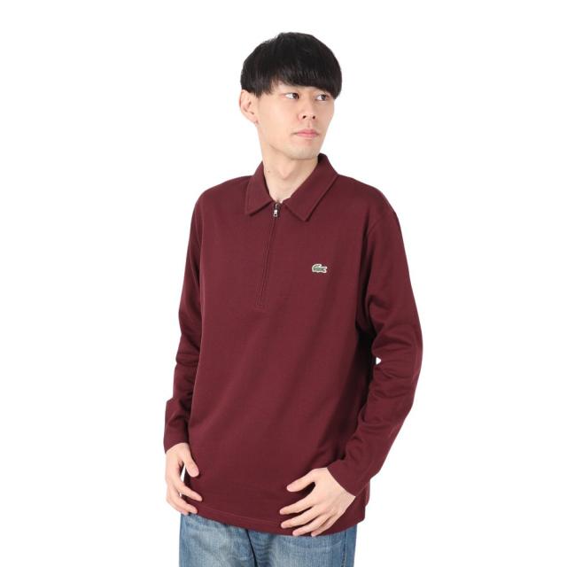 ラコステ(LACOSTE)裏パイルジップ 長袖 ポロシャツ DH9347-99BZD(Men’s)