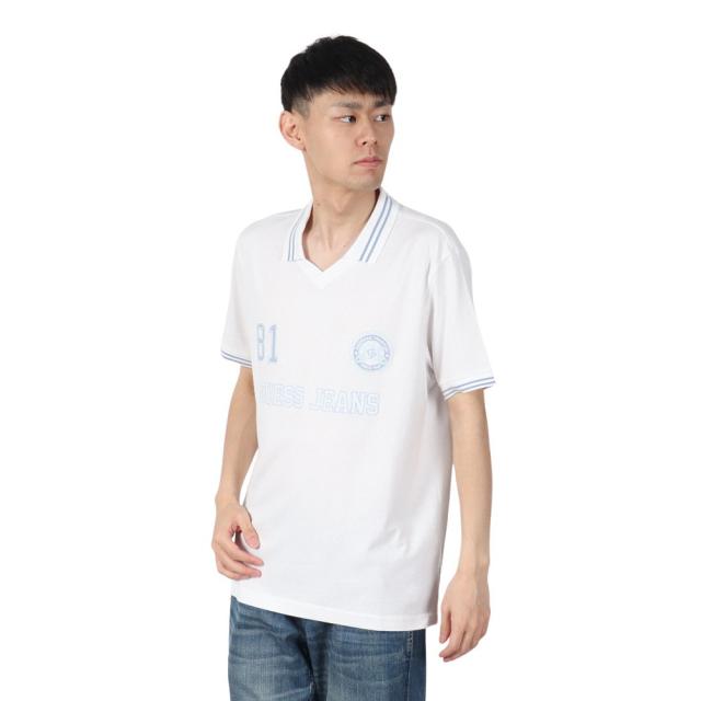 【ポイント10％！】ゲス(GUESS)GUESS JEANS Ss Cn Reg サッカー ポロシャツ M5GP46K8FQ4 G011(Men’…