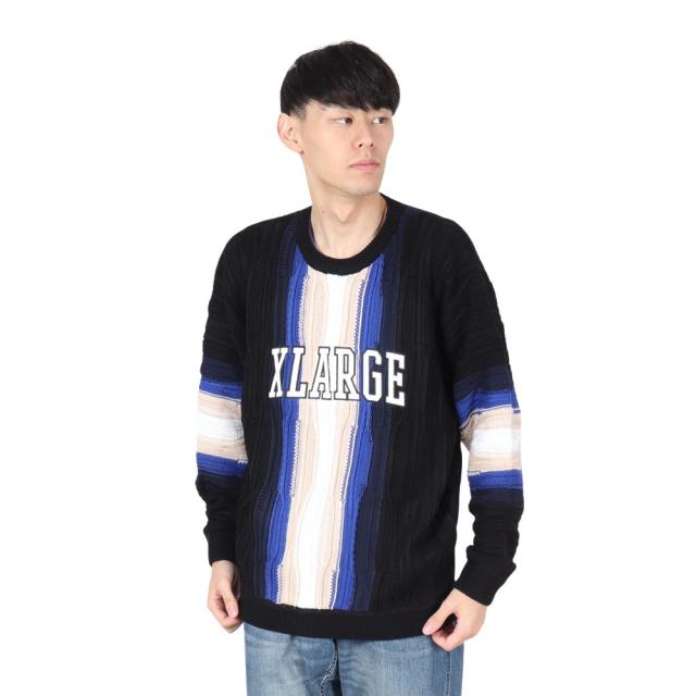 エクストララージ(XLARGE)3D クルーネック ニット セーター 101243015003-BLACK(Men’s) 8,352円