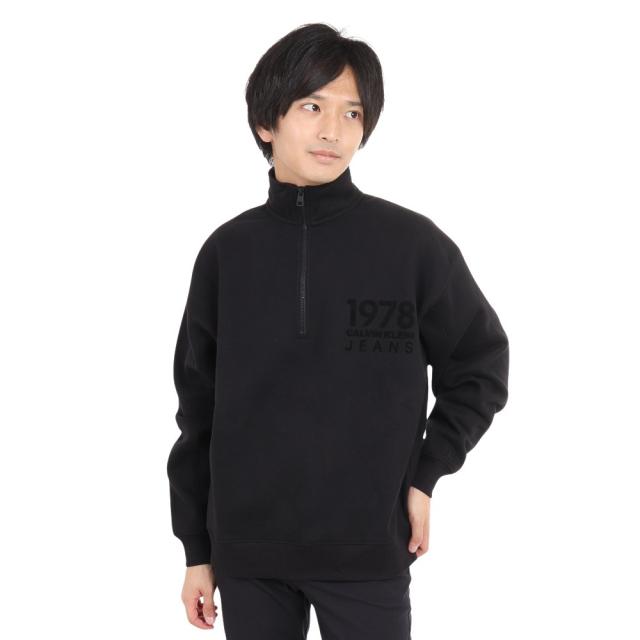  JEANS ( JEANS )1978 Flock ロゴ ハーフジップ スウェッ…