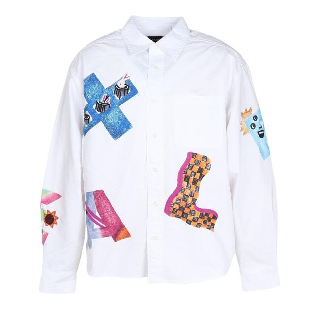 エクストララージ(XLARGE)VARIOUS LETTER ロングスリーブシャツ 101241014006-WHITE(Me…