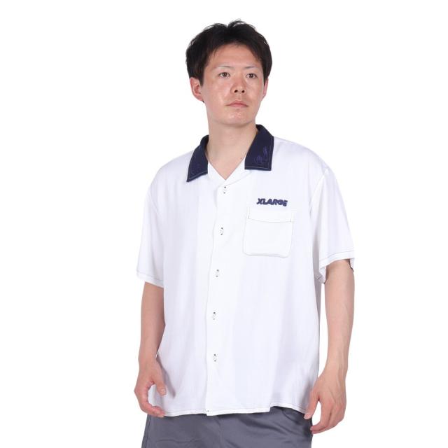 エクストララージ(XLARGE)OG ショートスリーブ WORK シャツ 101242014003-WHITE(Men’s)