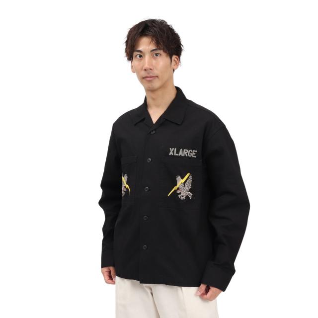 エクストララージ(XLARGE)RIPSTOP MILITARY シャツ 101251014001-BLACK(Men’s)