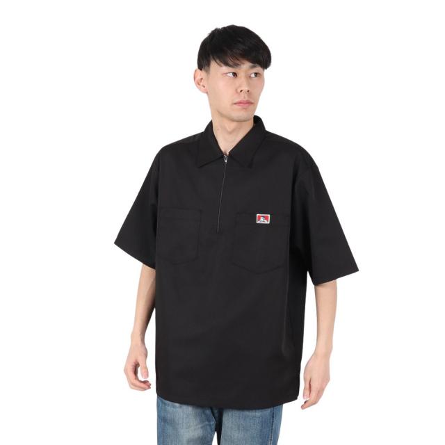 ベンデイビス(BEN DAVIS)ハーフジップ 半袖シャツ 25580030-BLK(Men’s)