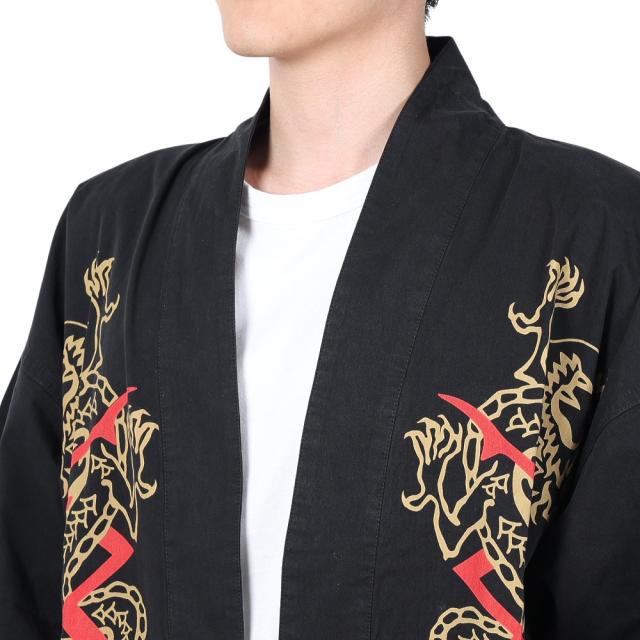 マナスタッシュ(MANASTASH)ドラゴンはんてんシャツ 792-4123003 BLACK(Men’s) マナスタッシュ(MANASTASH)ドラゴンはんてんシャツ 792-4123003 BLACK