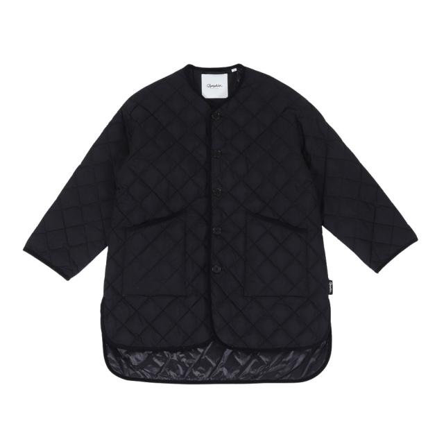 ジムフレックス(GYMPHLEX)キルトダウン カラーレスコート GY-A0056 NYM BLACK(Lady’s)