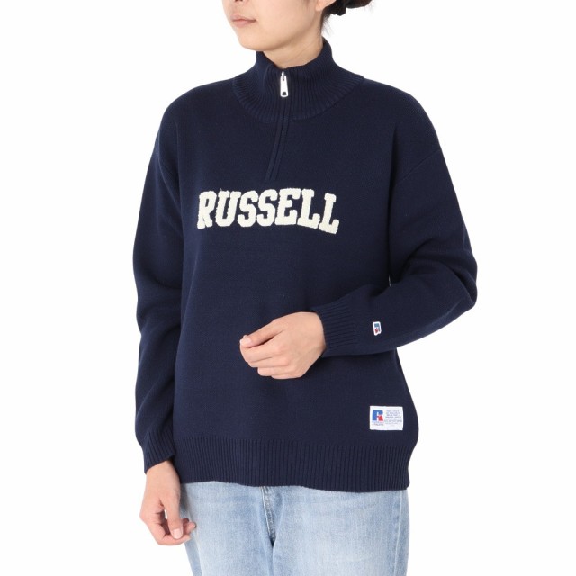 ラッセル(RUSSELL)カレッジ ロゴ ニットセーター RBL24F1006 NVY(Lady’s)