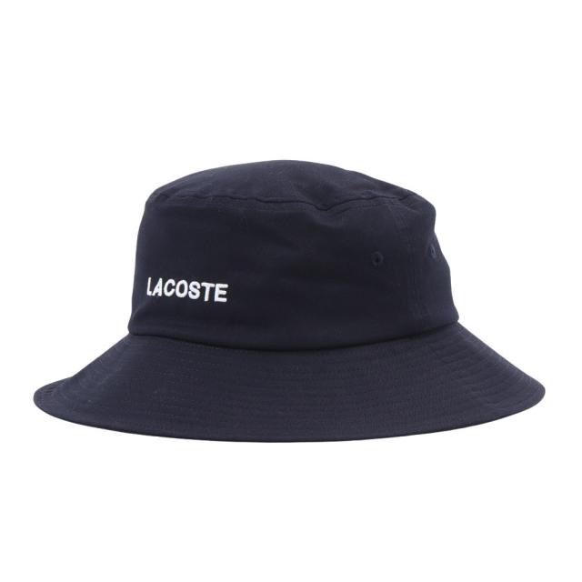 ラコステ(LACOSTE)帽子 ブランドネームロゴ刺しゅうエッセンシャルバケットハット RK075J-99166(Men’s)