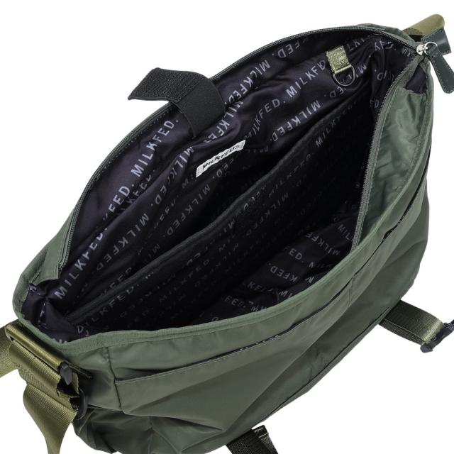 ミルクフェド(MILKFED.)ロゴ PLATE メッセンジャーバッグ 103241053006