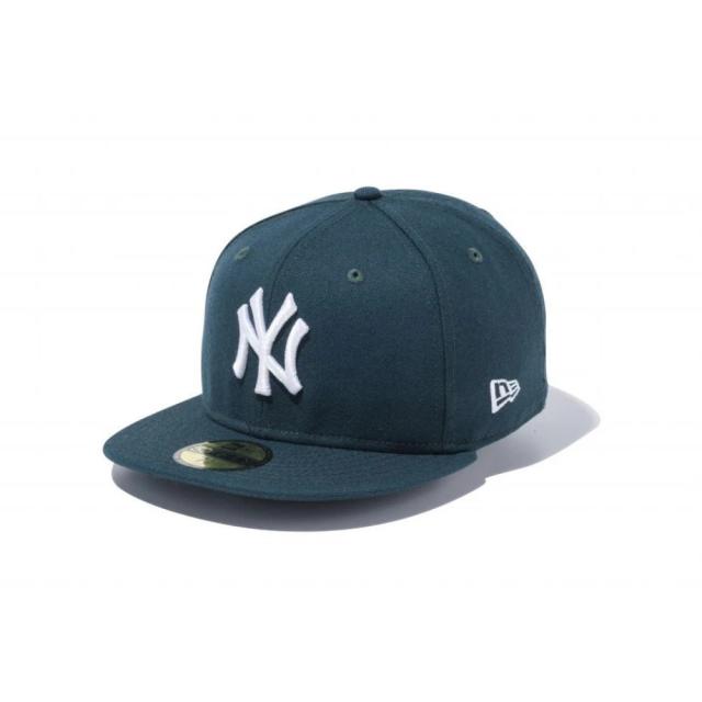 ニューエラ(NEW ERA)59FIFTY ニューヨーク・ヤンキース ダークグリーン×ホワイト 13562239 MLB 帽子…の通販は 6,380円