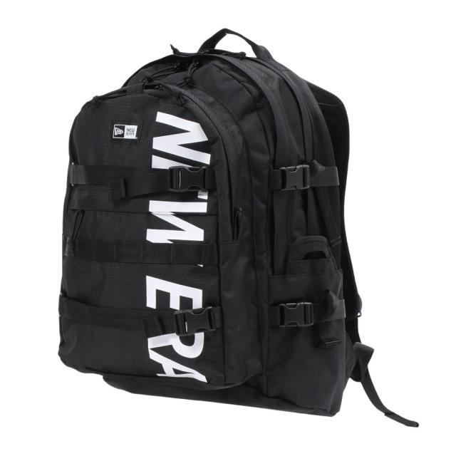 ニューエラ(NEW ERA)キャリアパック 黒 35L プリントロゴ 14521347 大容量 PC収納 新調 会社 学校 学…
