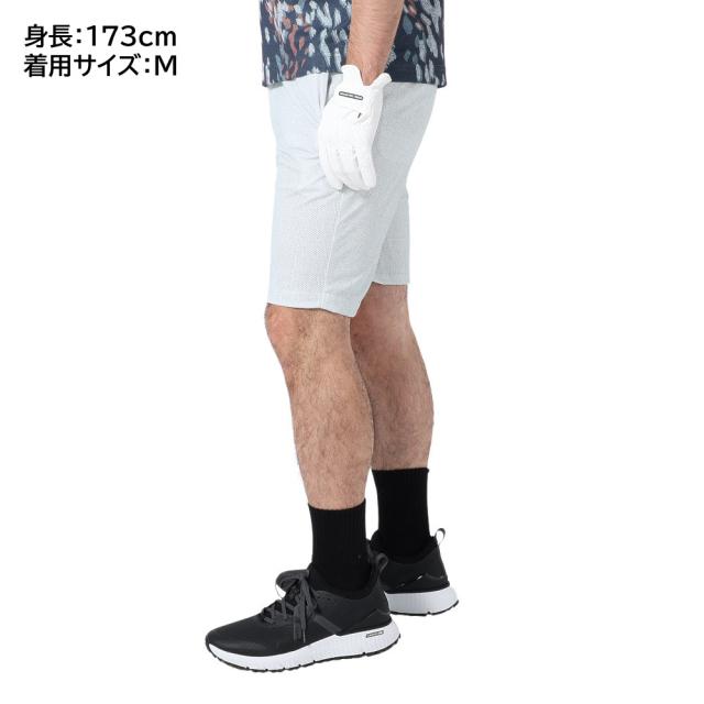 新品 キャロウェイ かざあなメッシュ ハーフパンツ ホワイト Lサイズ かざあなメッシュロゴプリントショートパンツ (MENS) | ショート