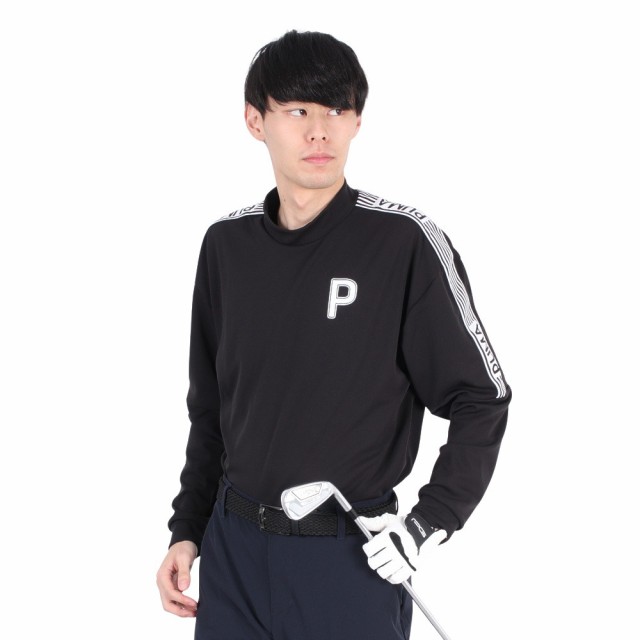 プーマ(PUMA)ゴルフウェア PC ストレッチ ジャガード テープ P ロゴ 長袖 シャツ 630428-01(Men’s)