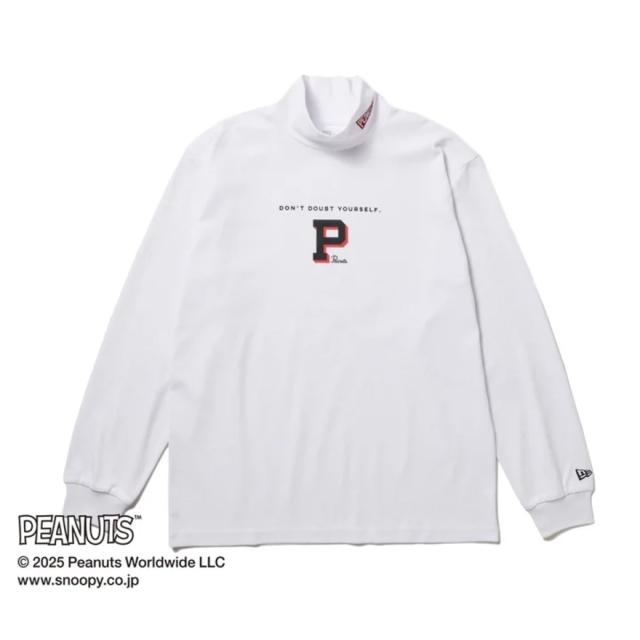 ニューエラ(NEW ERA)ゴルフウェア 長袖 ハイカラー パフォーマンス Tシャツ PEANUTS ピーナッツ ホワイト 1…