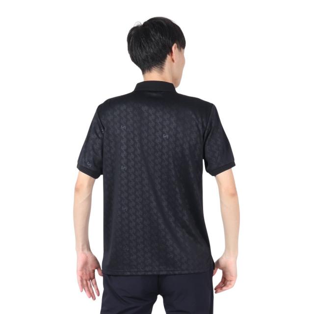 【Mサイズ】レザレクション ゴルフウェア GMエンボスジップ 半袖ポロシャツ Mサイズ】レザレクション ゴルフウェア GMエンボスジップ 半袖ポロシャツ