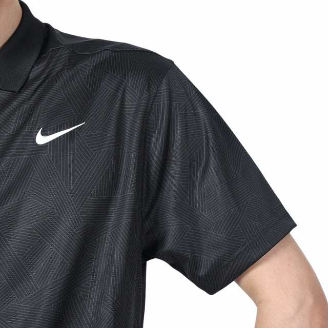 NIKE - 古着 NIKE ナイキ ゴルフ 長袖 ポロシャツ M 黒 鹿の子地