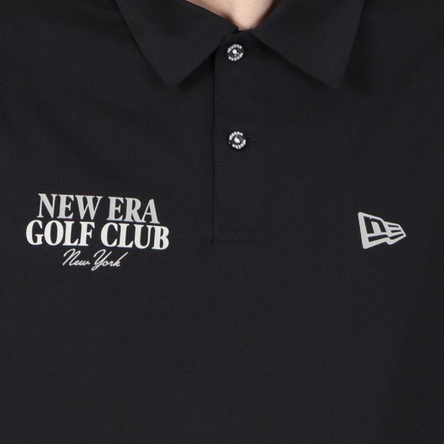 未使用級 ニューエラ 半袖ポロシャツ ゴルフウェア Lサイズ ロゴ 黒 吸汗 NEW ERA ポロシャツ ニューエラ ゴルフ 吸汗速乾 ONSPOTZ別注