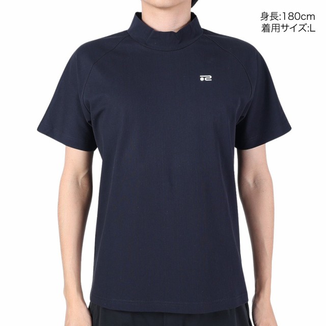 ROSASENゴルフウェア 半袖 A-Line モックネックロゴTシャツ 047-29941