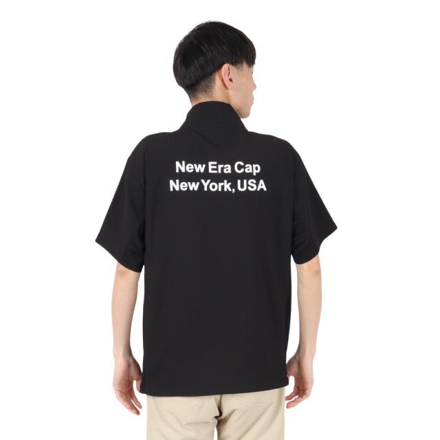 ニューエラ(NEW ERA)ゴルフウェア 撥水 軽量 半袖 ハーフジップ