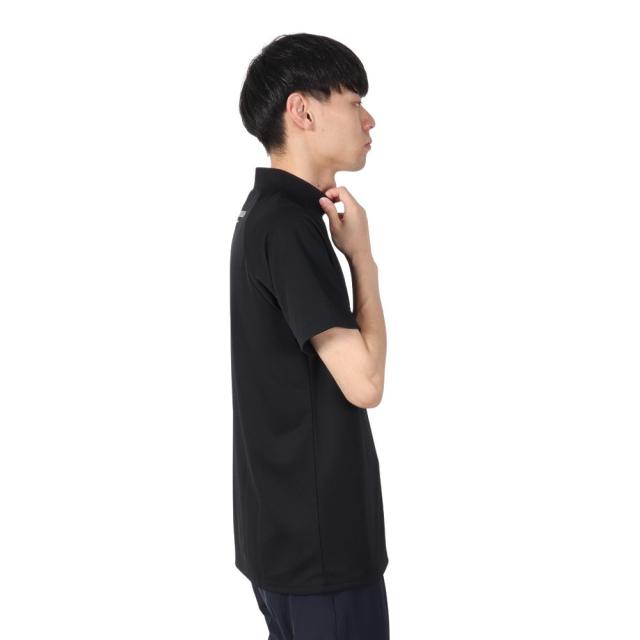 LL セントアンドリュース 日本製 吸水速乾 半袖 モックネックシャツ 白