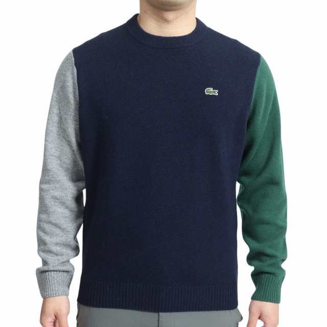 ラコステ(LACOSTE)ゴルフウェア カラーブロックニットセーター AH1673L