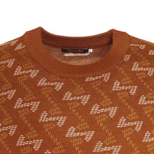 Resurrection レザレクション ハーフジップジオメトリックセーター