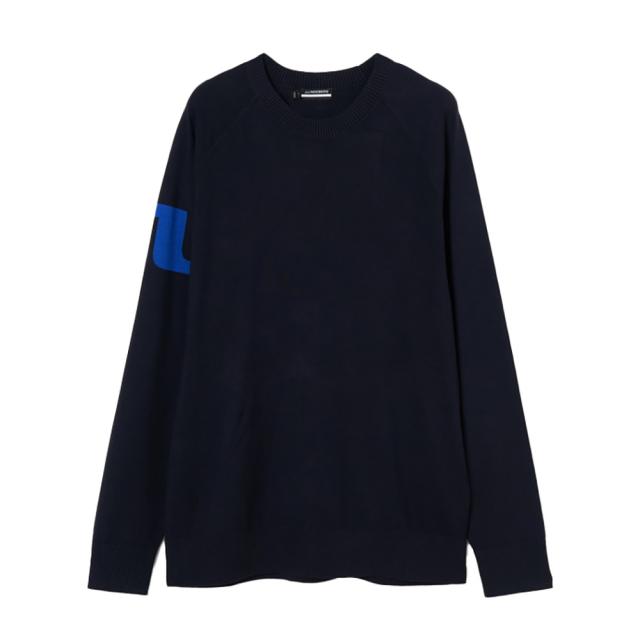 J.LINDEBERGゴルフウェア 長袖 Gusten Knitted 袖ロゴセーター J.LINDEBERGゴルフウェア 長袖 Gusten Knitted 袖ロゴセーター