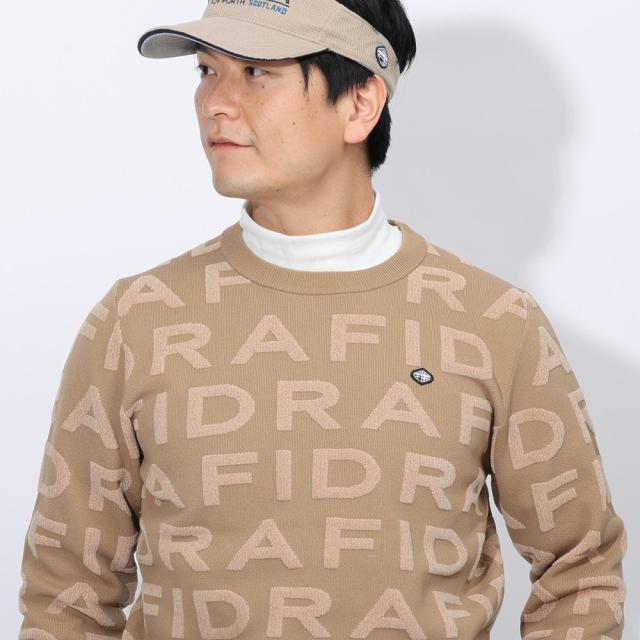 フィドラ(FIDRA)ゴルフウェア 保温 長袖 ジャカードロゴニット FD5STJ08 BEG(Men’s)の通販は