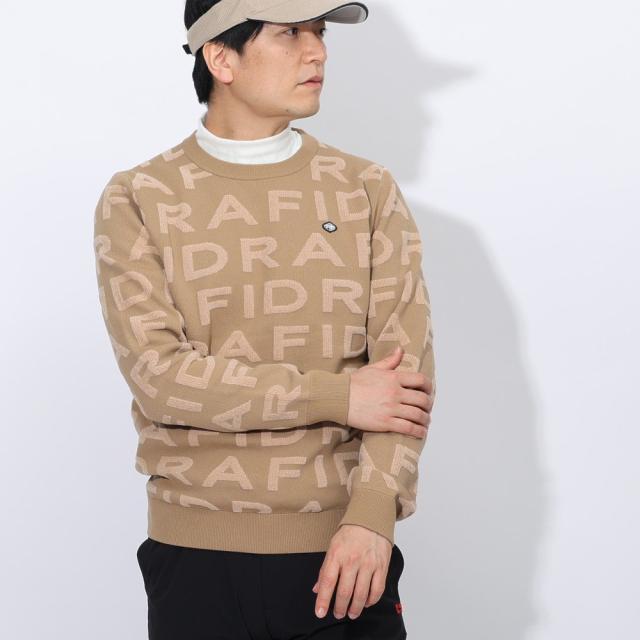 フィドラ(FIDRA)ゴルフウェア 保温 長袖 ジャカードロゴニット FD5STJ08 BEG(Men’s)の通販は
