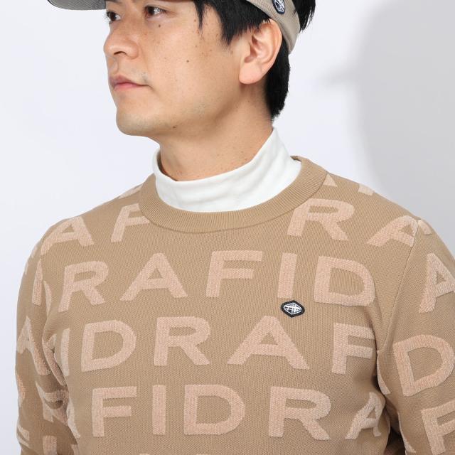フィドラ(FIDRA)ゴルフウェア 保温 長袖 ジャカードロゴニット FD5STJ08 BEG(Men’s)の通販は