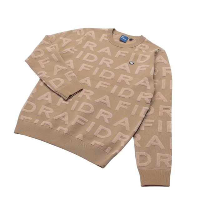 フィドラ(FIDRA)ゴルフウェア 保温 長袖 ジャカードロゴニット FD5STJ08 BEG(Men’s)の通販は