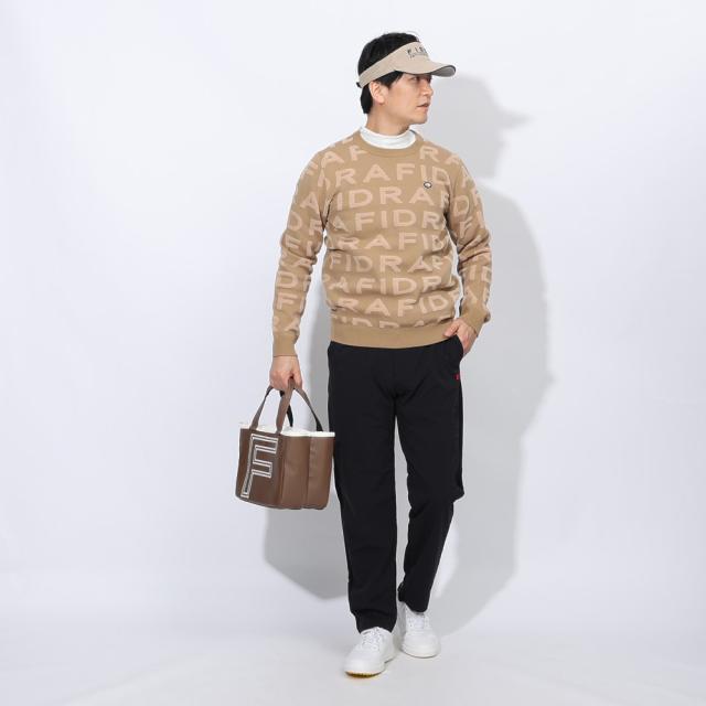 フィドラ(FIDRA)ゴルフウェア 保温 長袖 ジャカードロゴニット FD5STJ08 BEG(Men’s)の通販は