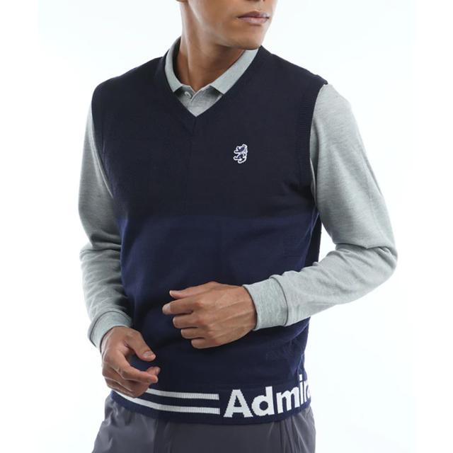 アドミラル ゴルフ(Admiral GOLF)ゴルフウェア ハーフユニオンジャックニットベスト ADMA263-NVY(Men…の通販は