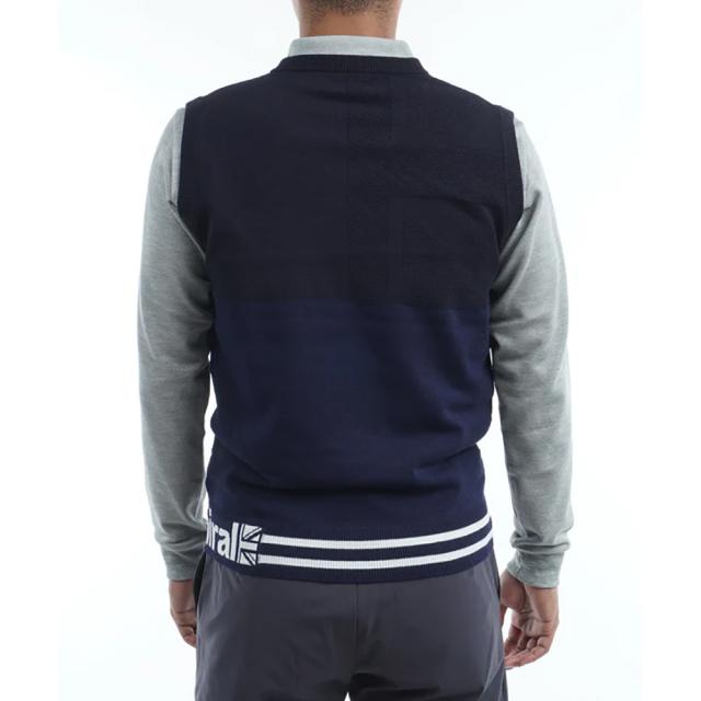 アドミラル ゴルフ(Admiral GOLF)ゴルフウェア ハーフユニオンジャックニットベスト ADMA263-NVY(Men…の通販は