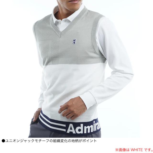 アドミラル ゴルフ(Admiral GOLF)ゴルフウェア ハーフユニオンジャックニットベスト ADMA263-NVY(Men…の通販は