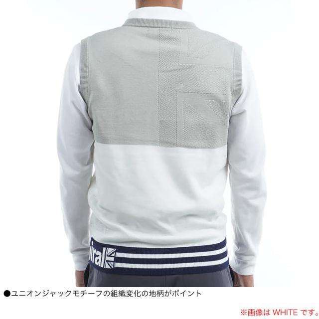 アドミラル ゴルフ(Admiral GOLF)ゴルフウェア ハーフユニオンジャックニットベスト ADMA263-NVY(Men…の通販は