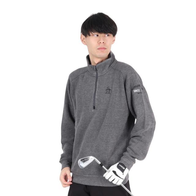 マンシングウエア(MUNSING WEAR)ゴルフウェア 吸湿発熱 ハーフジップ 長袖セーター MG4FSW80M GY00(…の通販は