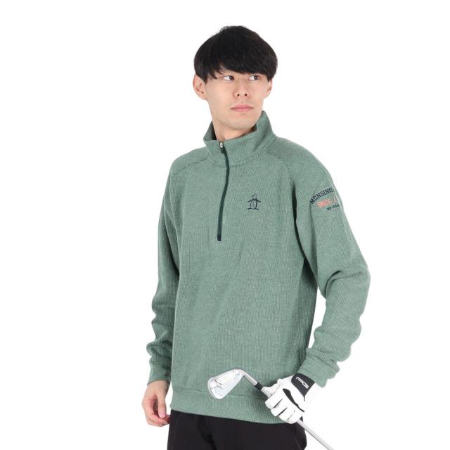 マンシングウエア(MUNSING WEAR)ゴルフウェア 吸湿発熱 ハーフジップ 長袖セーター MG4FSW80M GR00(…の通販は