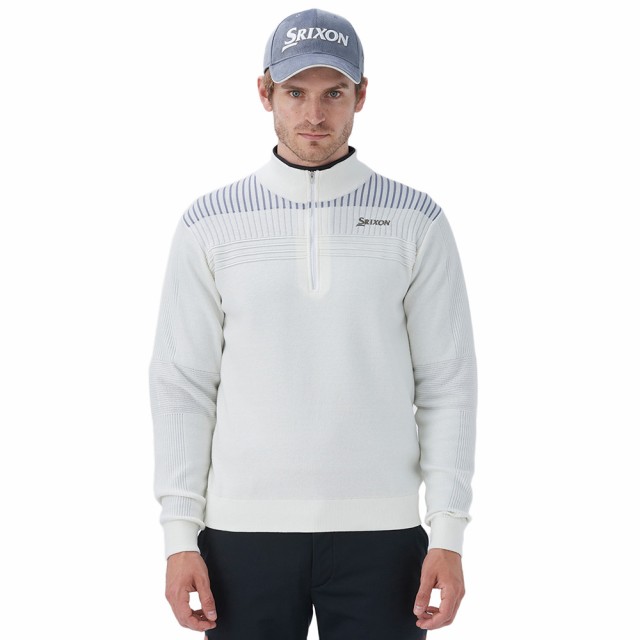 スリクソン(SRIXON)ゴルフウェア 蓄熱保温裏地付きハーフジップセーター RG4FST04M WH00(Men’s)