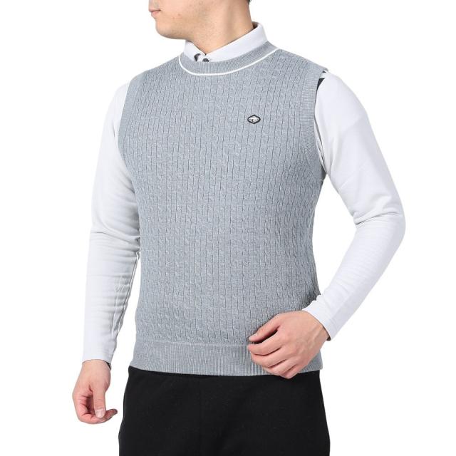フィドラ(FIDRA)ゴルフウェア 防風 ニットベスト FD5QTK02 GRY(Men’s)