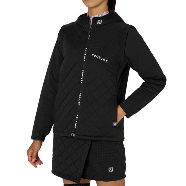 フットジョイ(FOOT JOY)ゴルフウェア アウター 保温 防風ニットラミネーション 長袖フルジップ中綿2WAYジャケット …の通販は